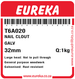 T6A020 - Clout Nail -T6A020_Label_T